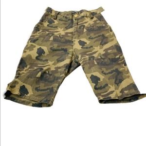 Fashion Nova Camouflage Bermuda Knee Shorts Green